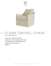 Load image into Gallery viewer, Clark Swivel Chair
